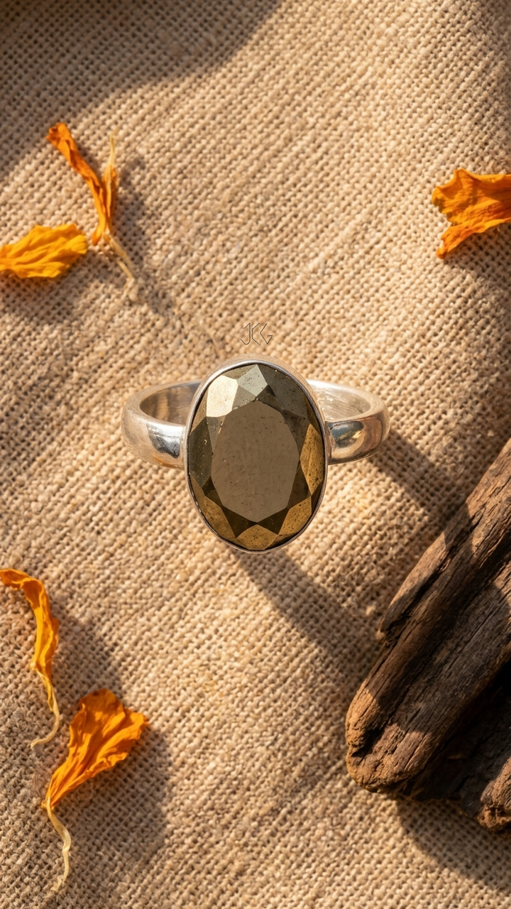 Pyrite Cut Stone Ring