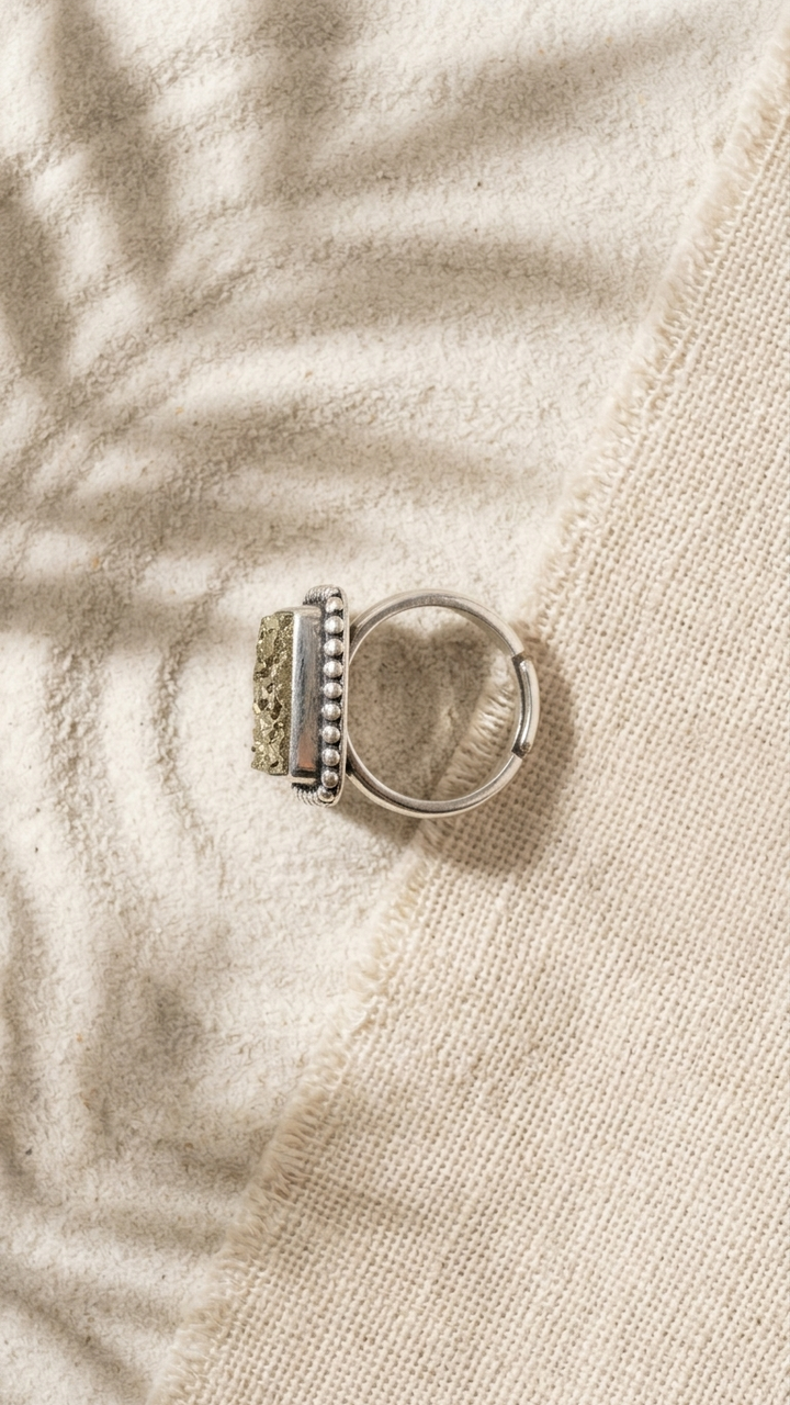 NATURAL PYRITE RAW RING 100% Natural Gemstone