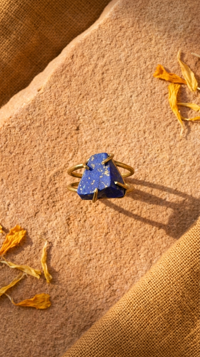 “Royal Blue Natural  Lapis Lazuli  Ring” 100% Natural Gemstone