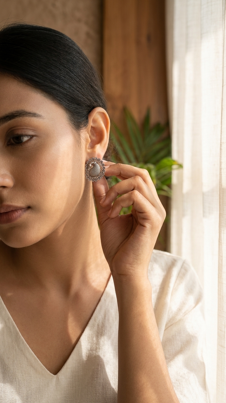 Peacock Radiance Dandiya Earrings
