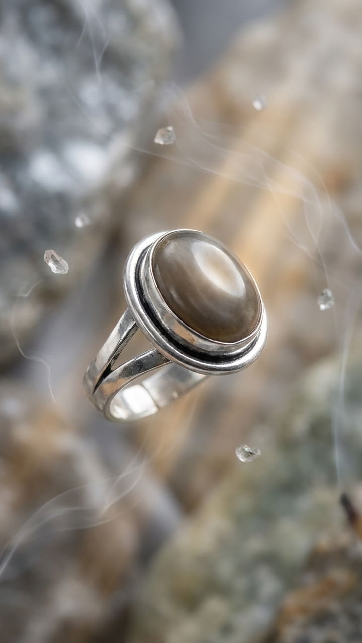 Pyrite Ring Oval Polished
