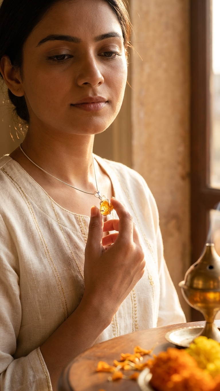 Citrine Natural Raw Pendant