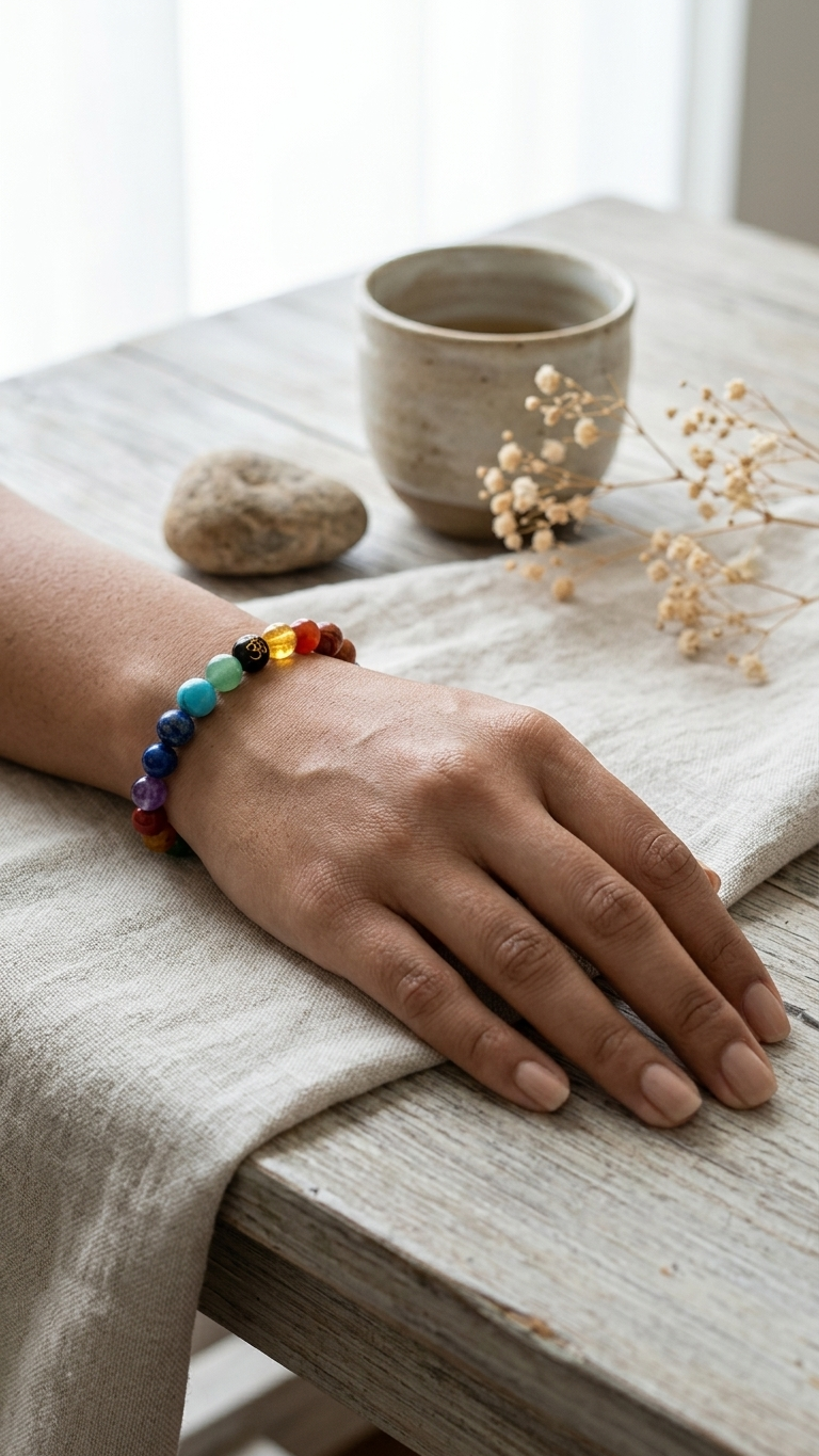 7 Chakra Bracelet  With  Magnet Lock