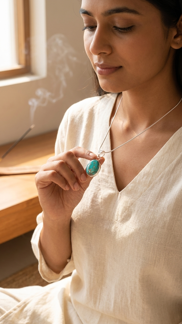 TURQUOISE PENDANT {FIROZA}