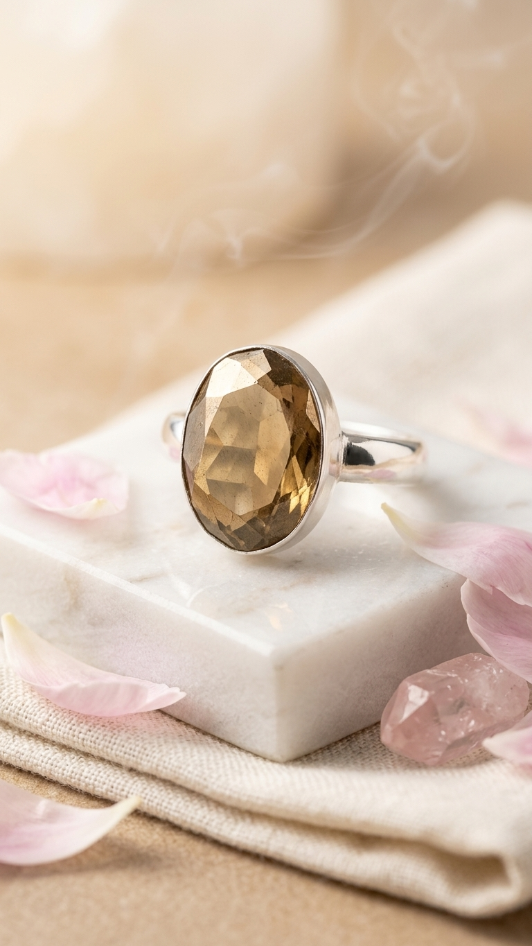 Pyrite Cut Stone Ring
