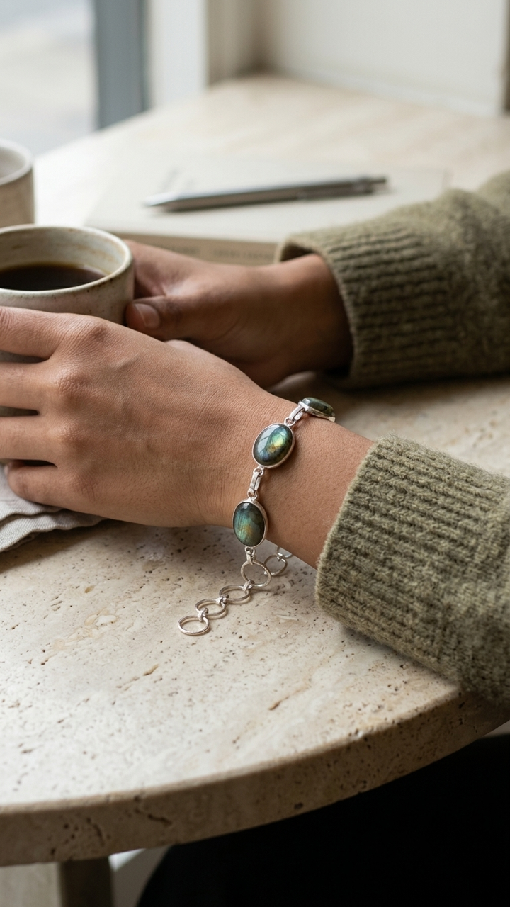 Labradorite Chain Bracelet