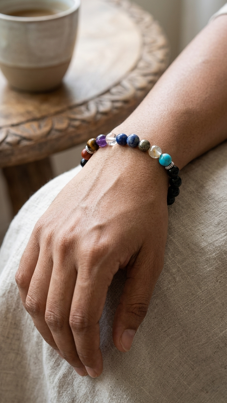 9 Chakra Evil Eye Magnetic Lock Bracelet