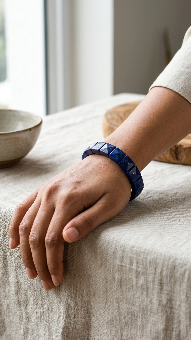 Lapis Lazuli Pyramid Bracelet
