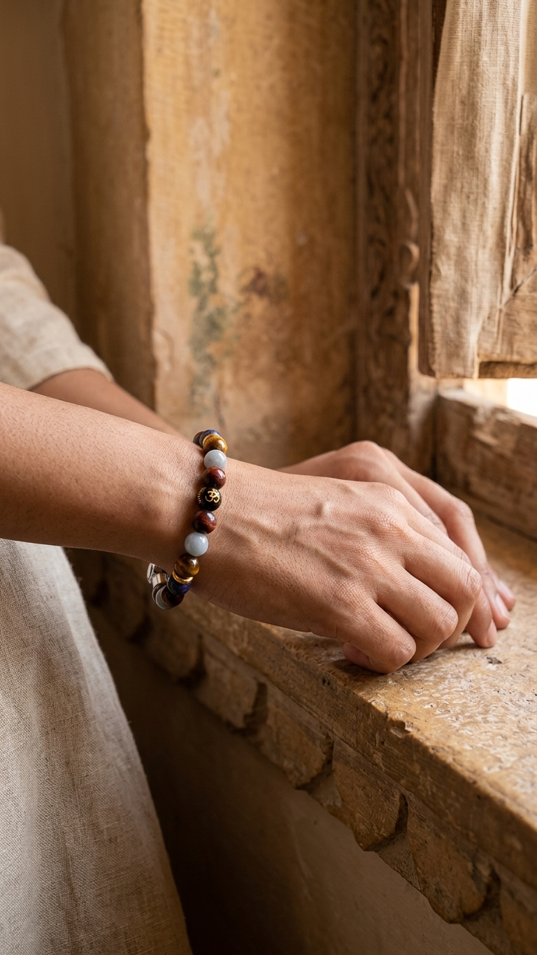 Divine Energy Chakra Om bracelet With Magnetic Lock