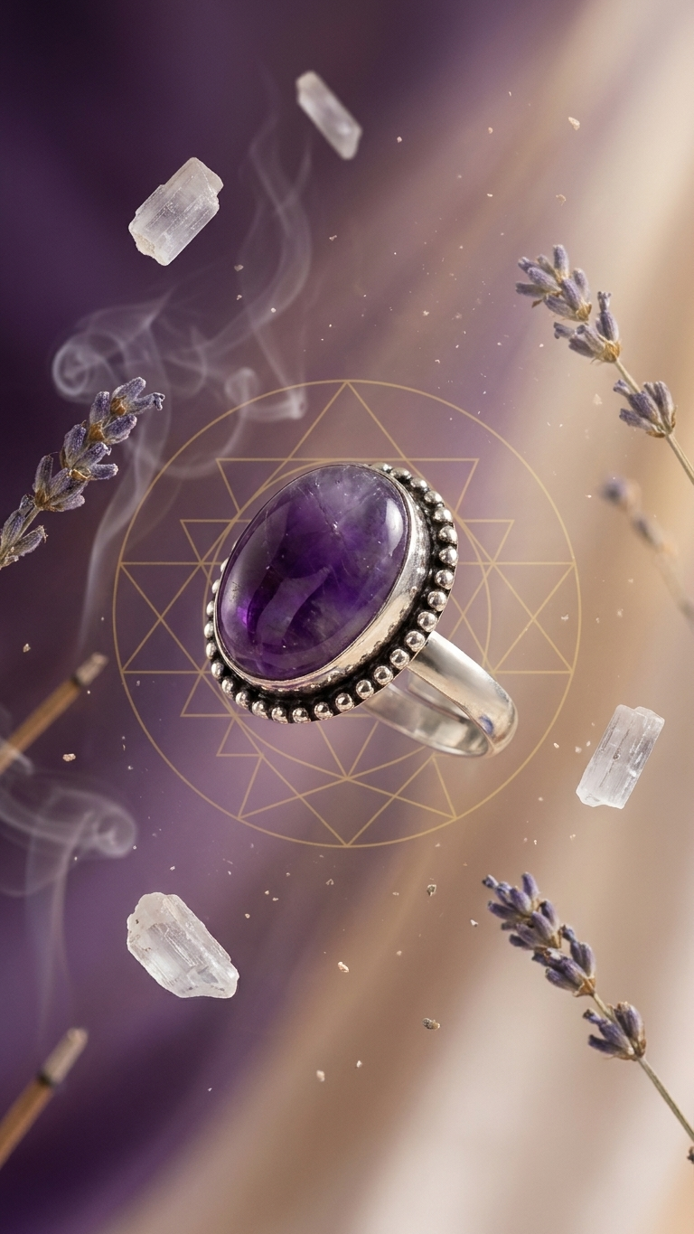 NATURAL AMETHYST RING 100% Natural Gemstone