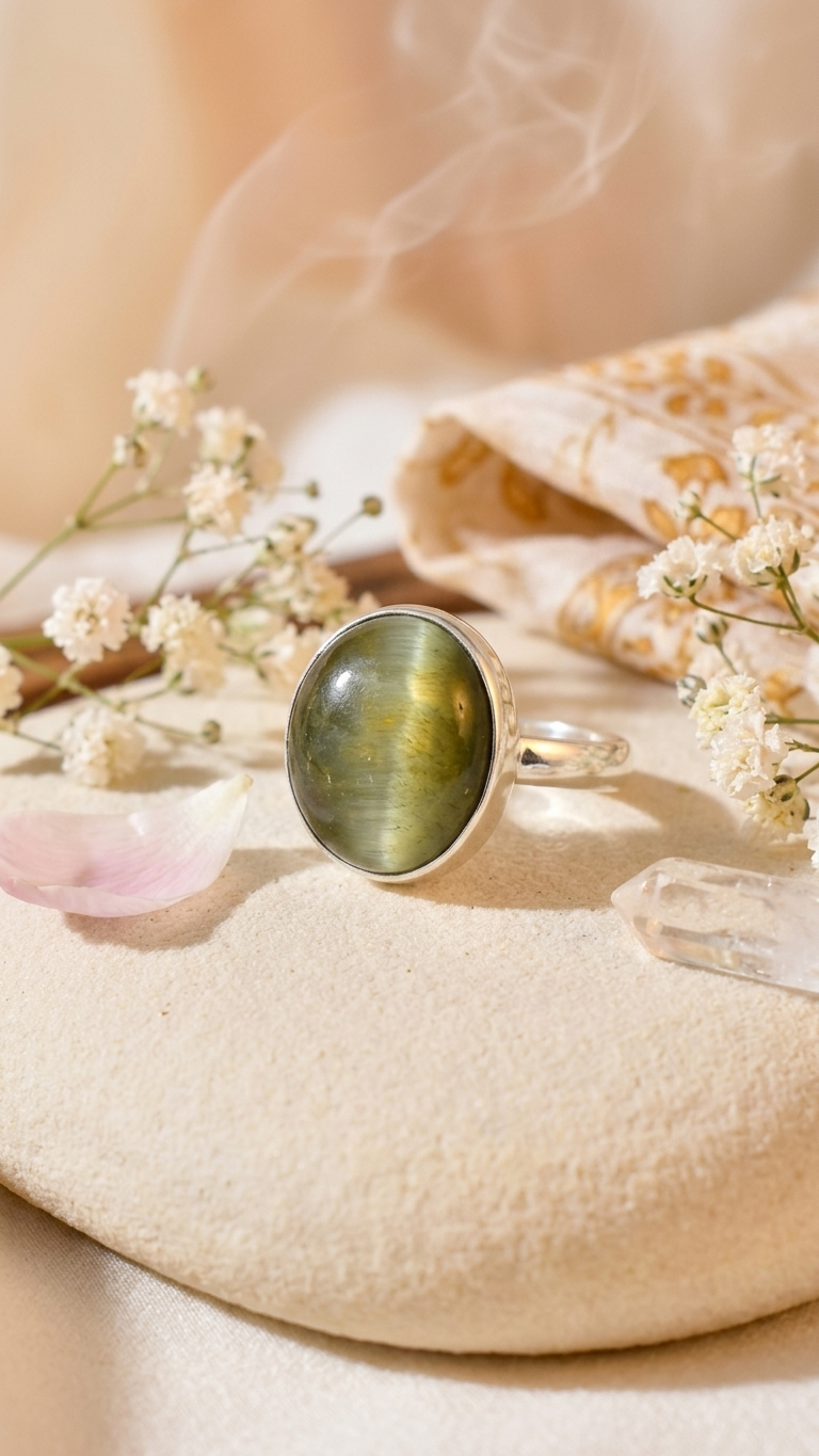 NATURAL Cat’s Eye RING 100% Natural Gemstone