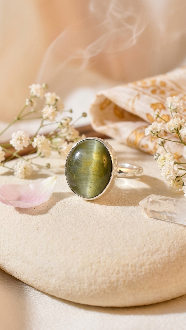 NATURAL Cat’s Eye RING 100% Natural Gemstone