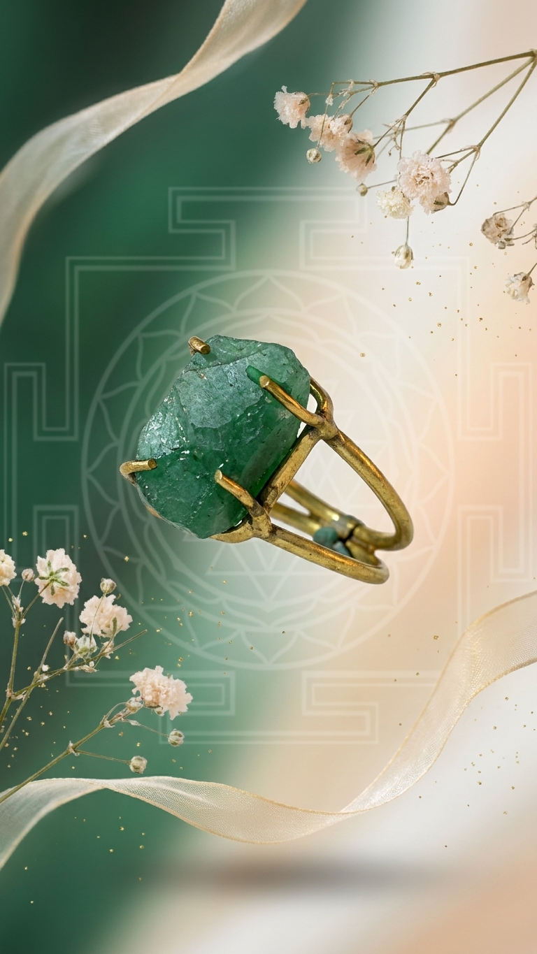 NATURAL GREEN JADE RAW RING 100% Natural Gemstone