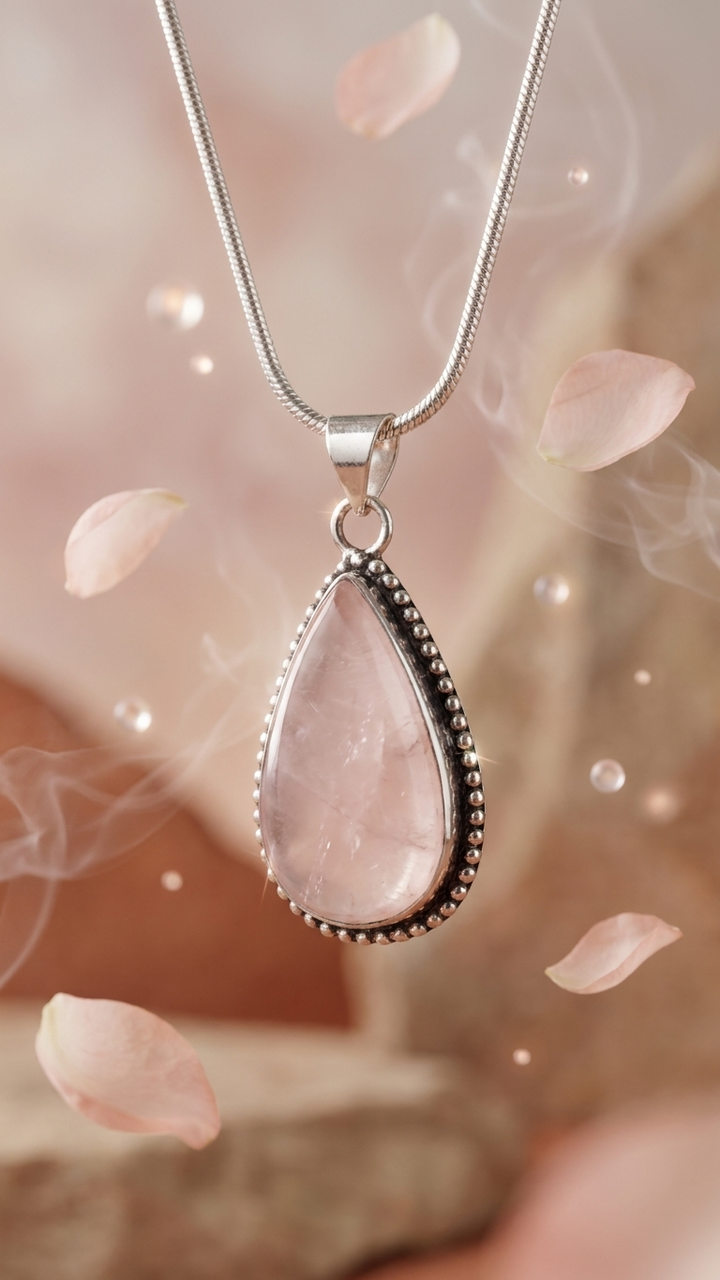 NATURAL ROSE  PENDANT
