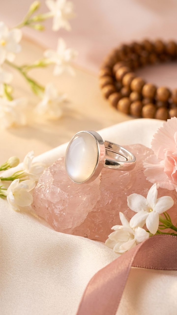 MOONSTONE  RING 100% Natural Gemstone
