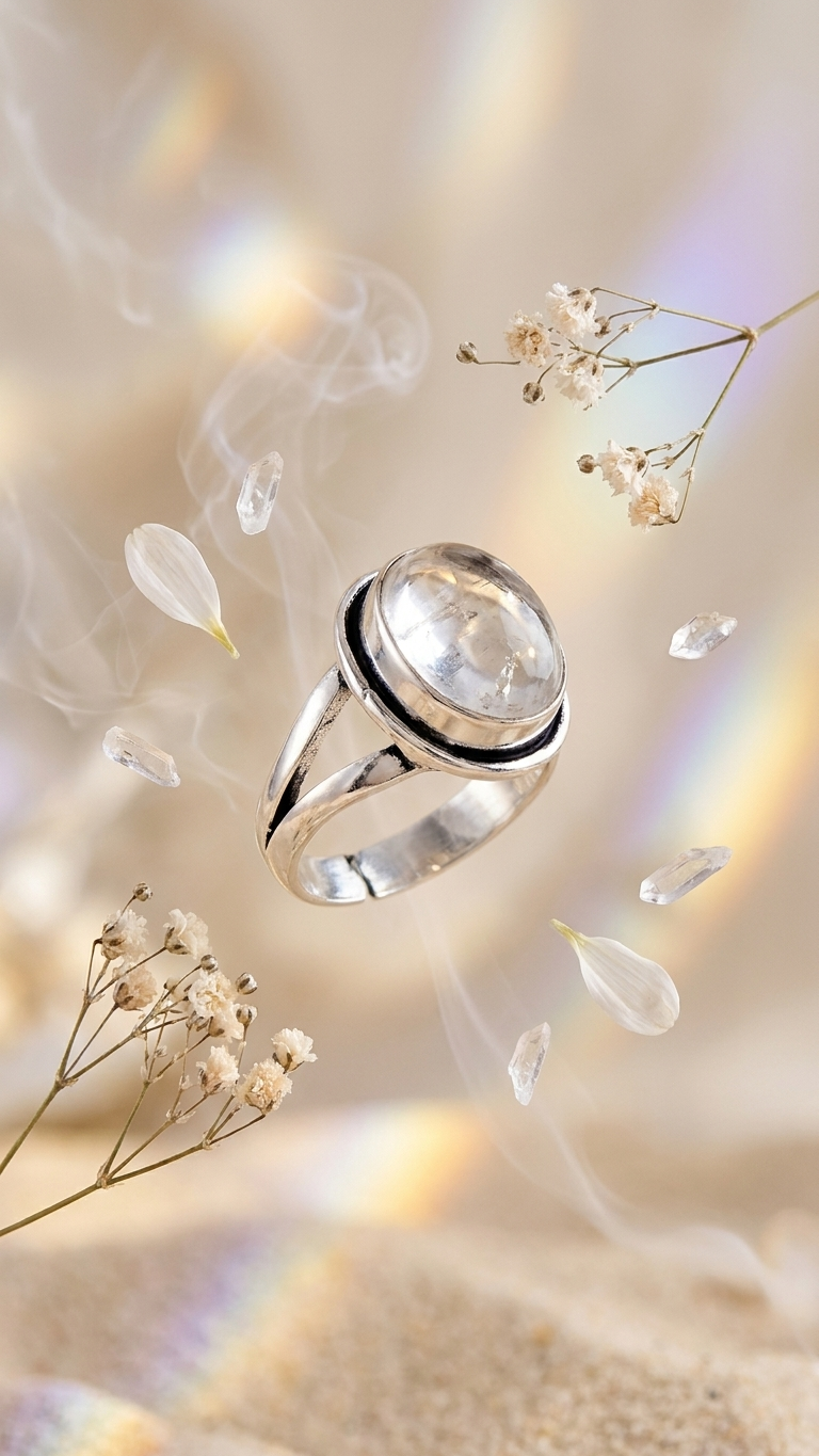 Natural Clear Quartz Ring