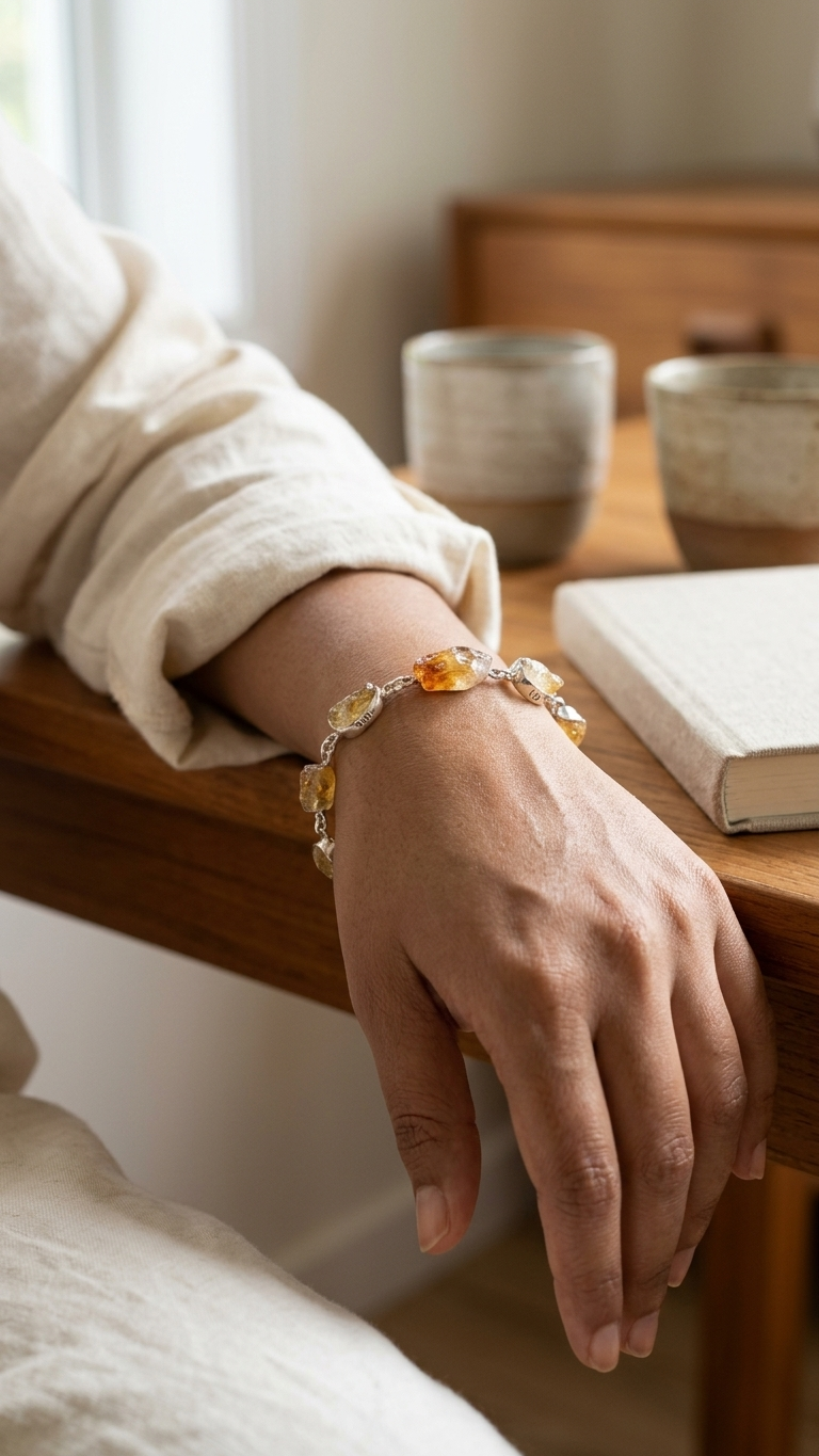 Citrine Chain Bracelet