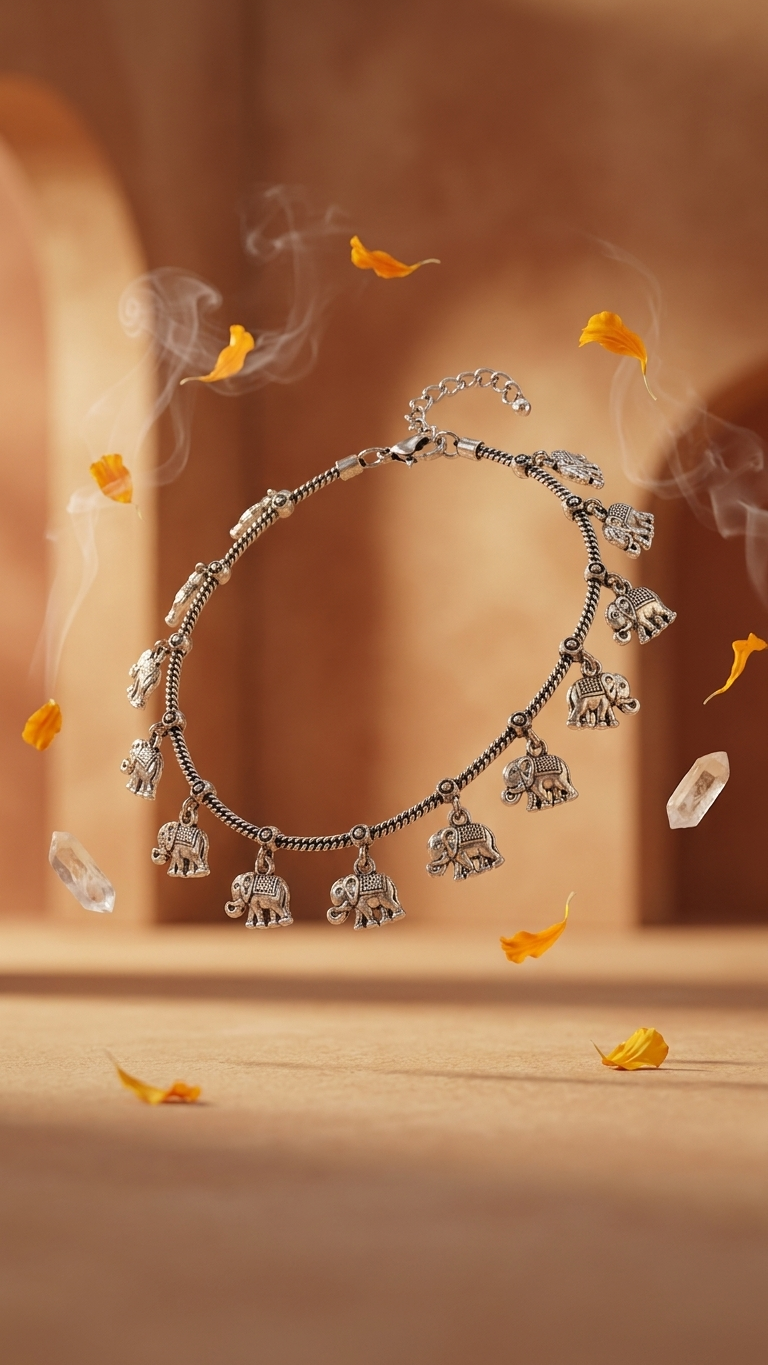 Elephant Shringar Dandiya Anklet Set