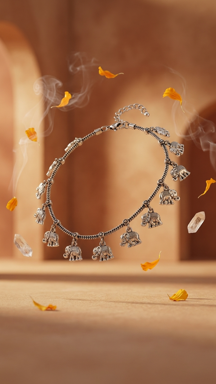 Elephant Shringar Dandiya Anklet Set