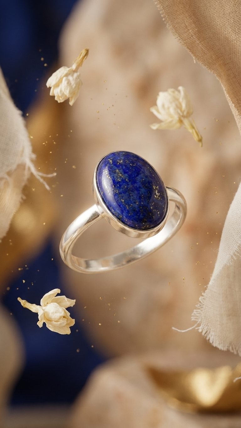 NATURAL LAPIS LAZULI  RING 100% Natural Gemstone