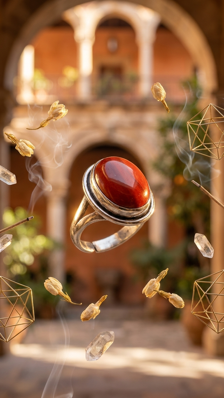 NATURAL RED JASPER RING 100% Natural Gemstone