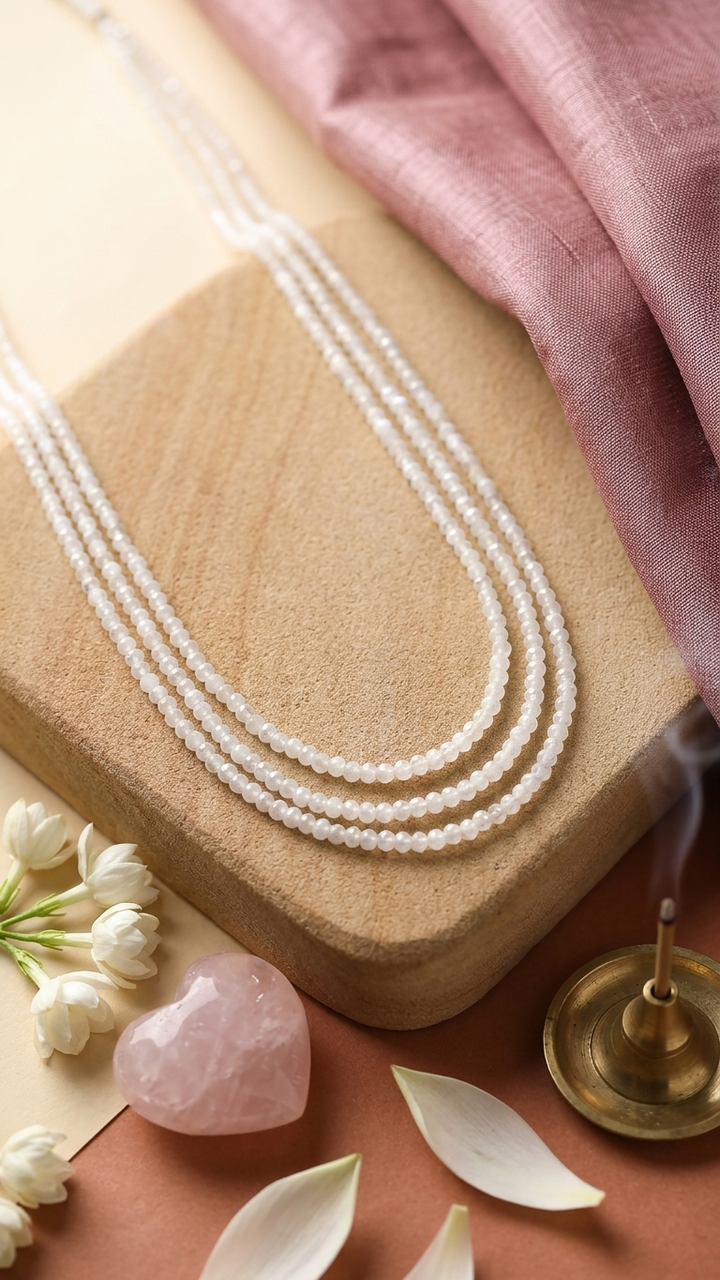 Natural Shell Pearl Beaded Necklace (With Certificate)