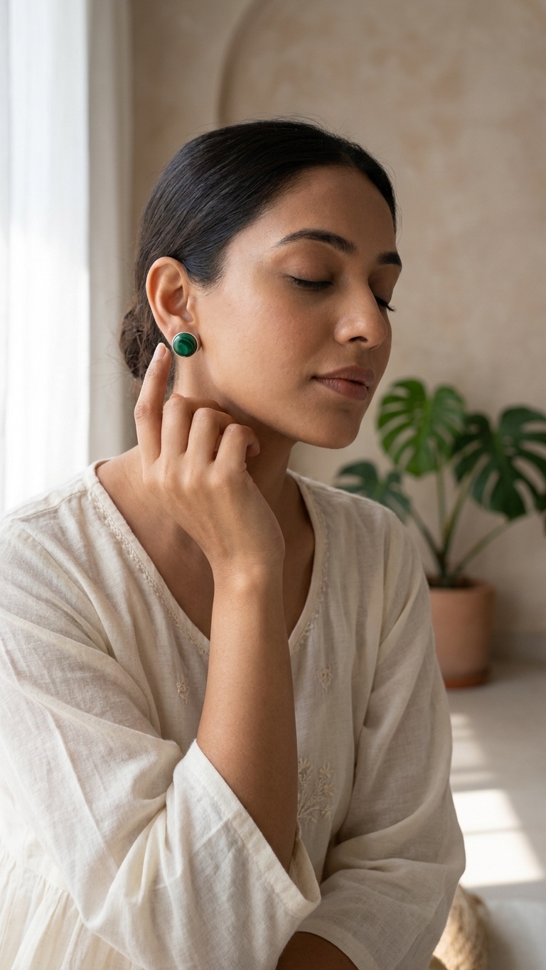 Malachite Earrings