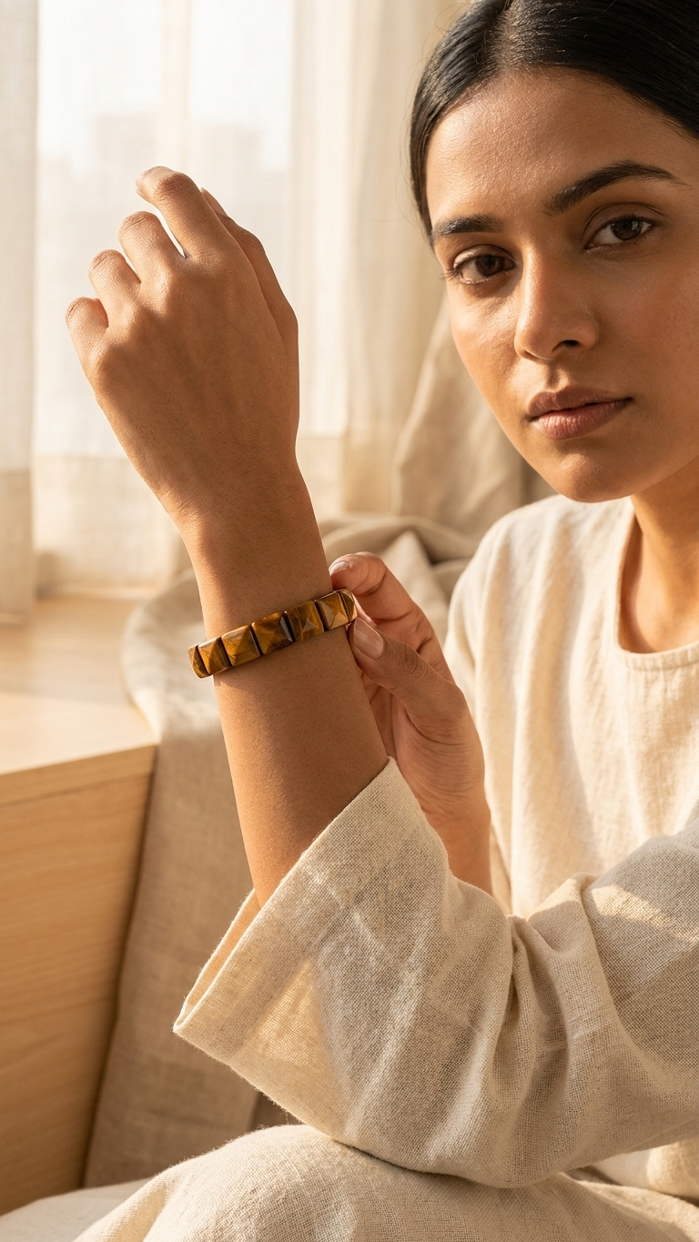 Tiger Eye Pyramid Bracelet