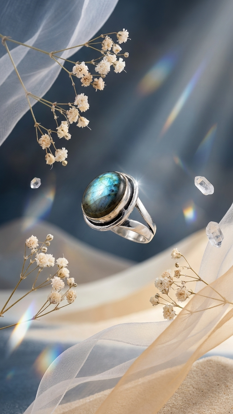 NATURAL  Labradorite RING 100% Natural Gemstone