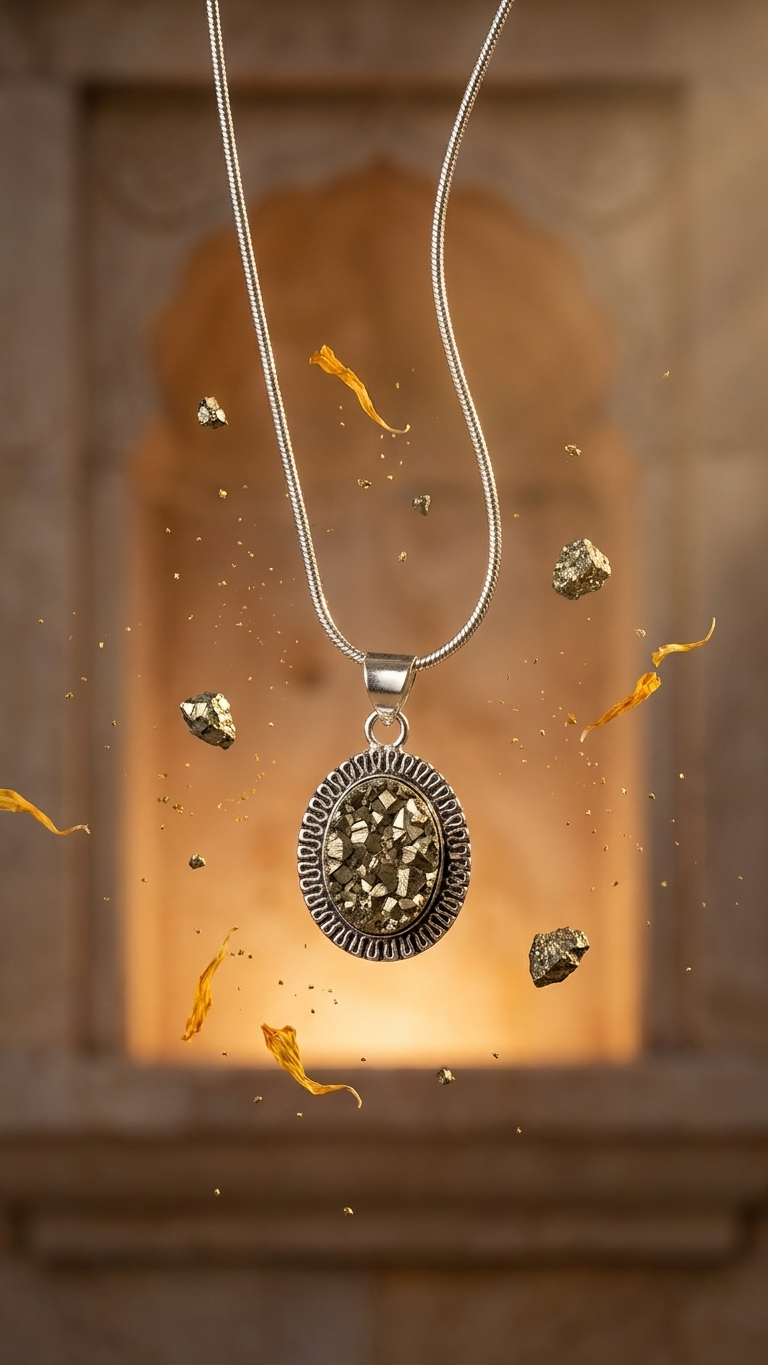 Natural  Pyrite Pendant