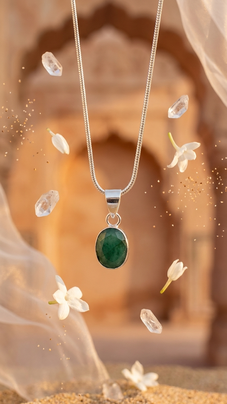 NATURAL EMERALD ( PANNA) PENDANT