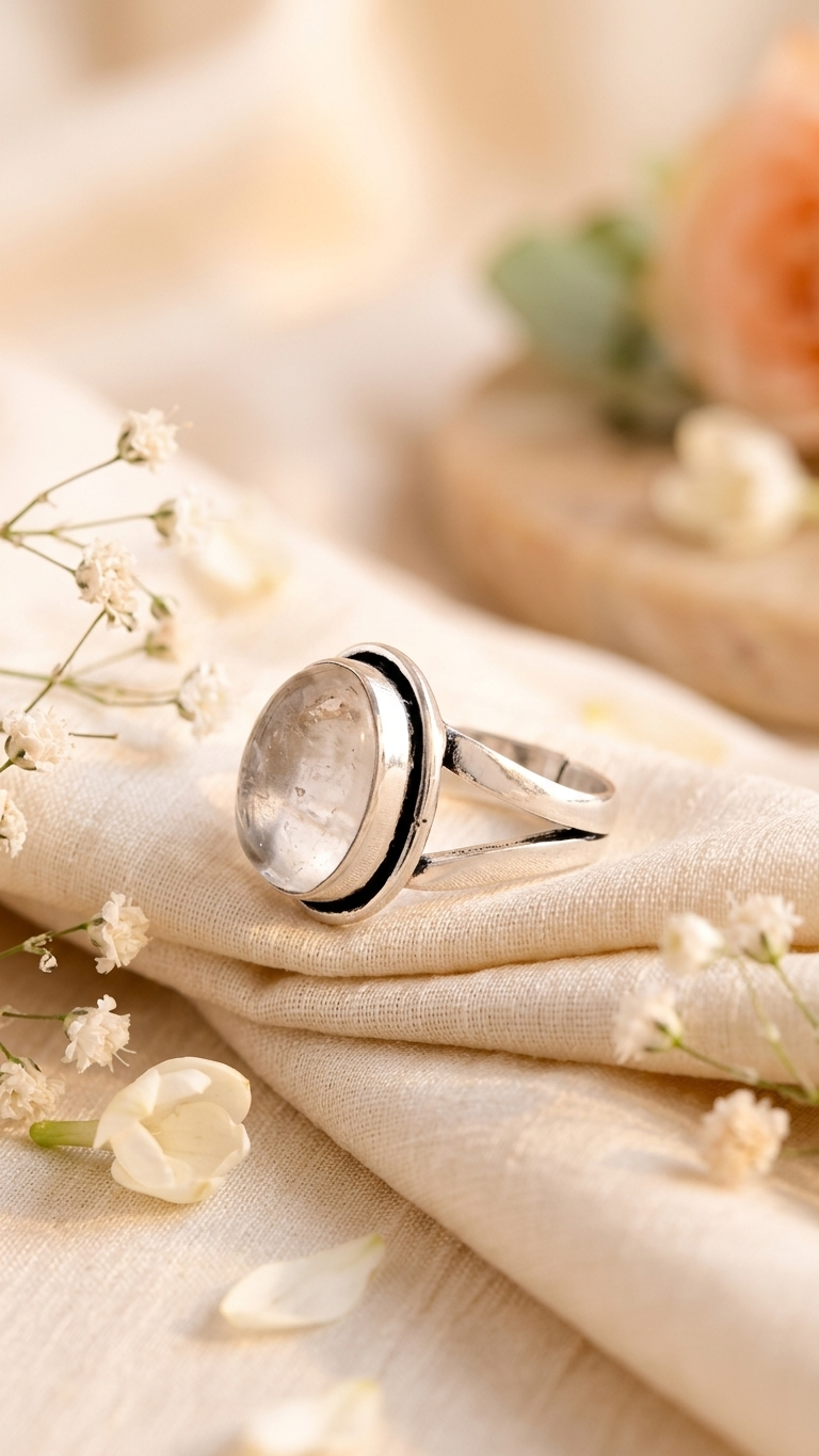 Natural Clear Quartz Ring