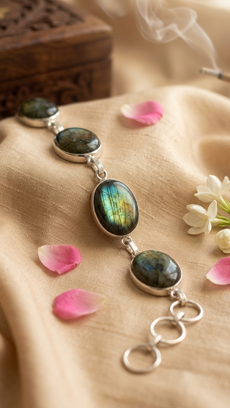 Labradorite Chain Bracelet