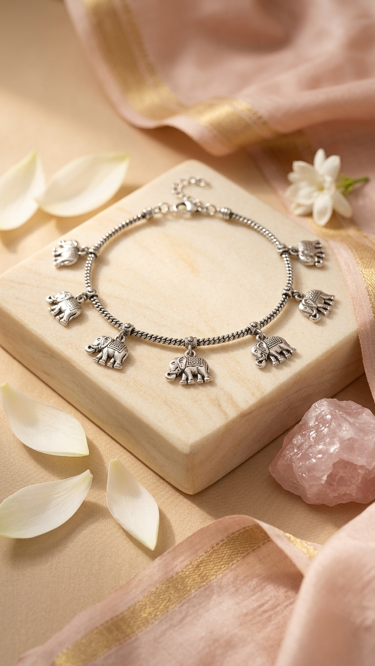 Elephant Shringar Dandiya Anklet Set