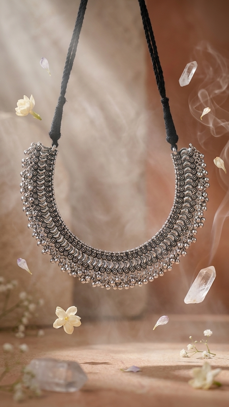 Ghungroo Leheriya Dandiya Necklace Set