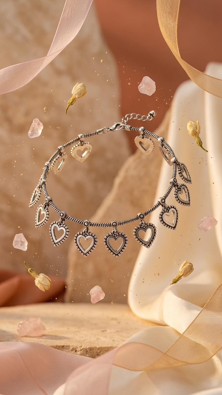 Dilbar Heart Dandiya Anklet Set