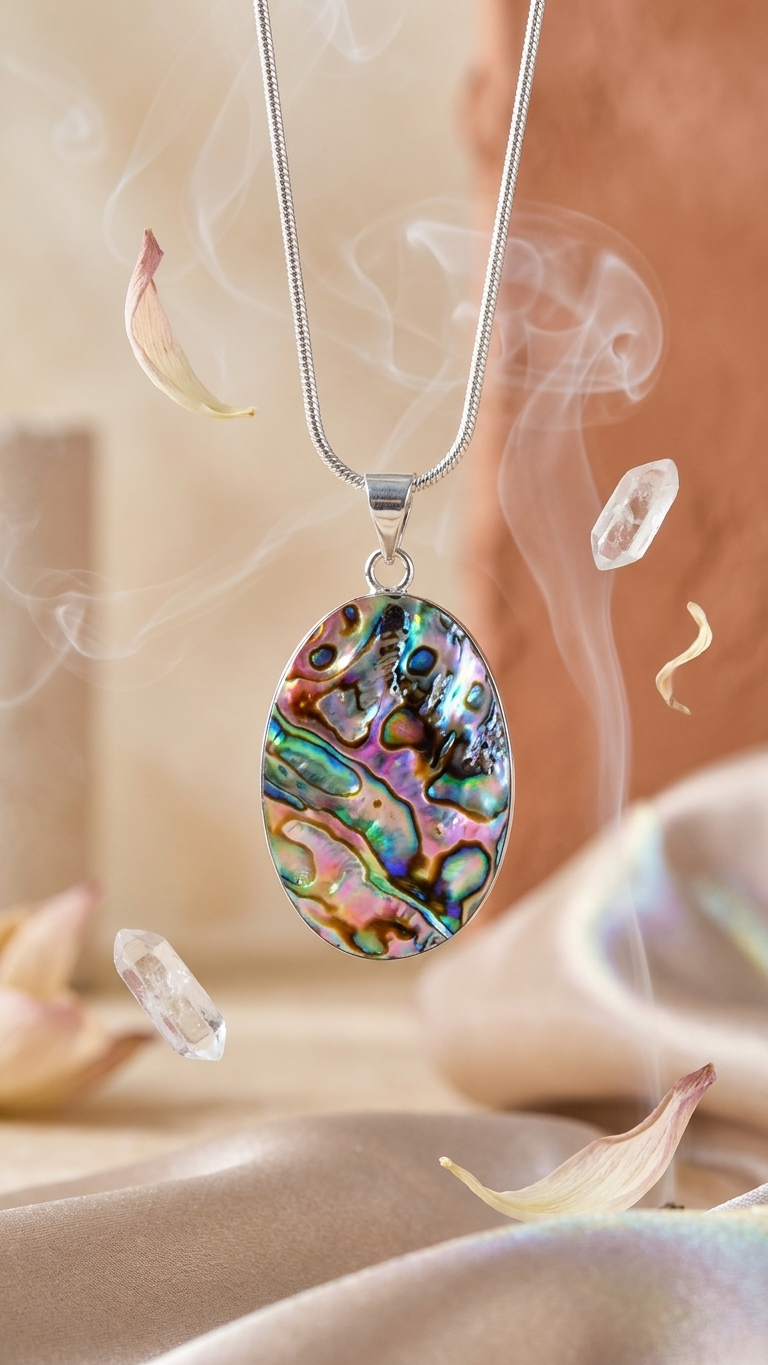 NATURAL ABALONE SHELL PENDANT