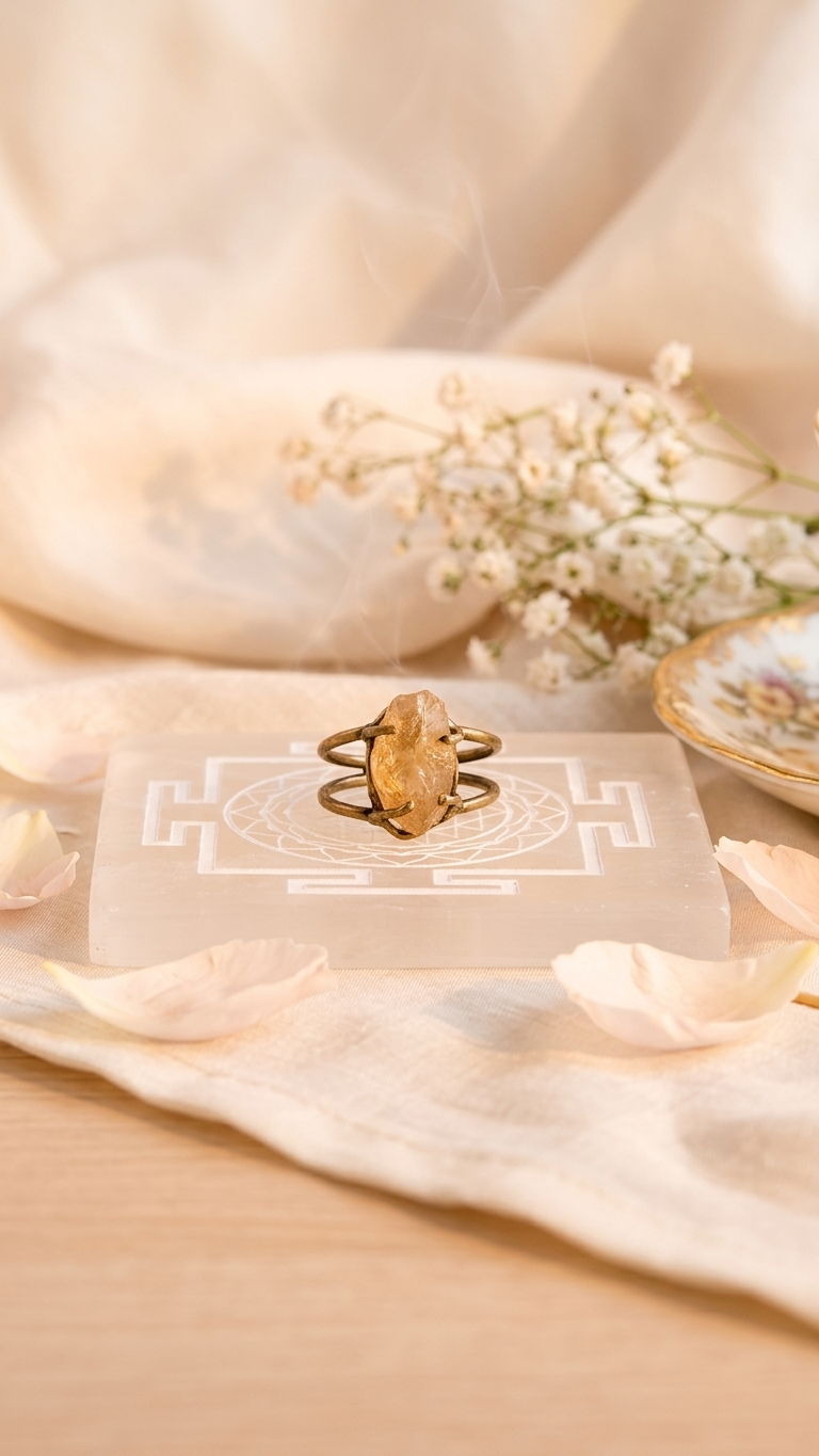 NATURAL CITRINE RAW RING 100% Natural Gemstone