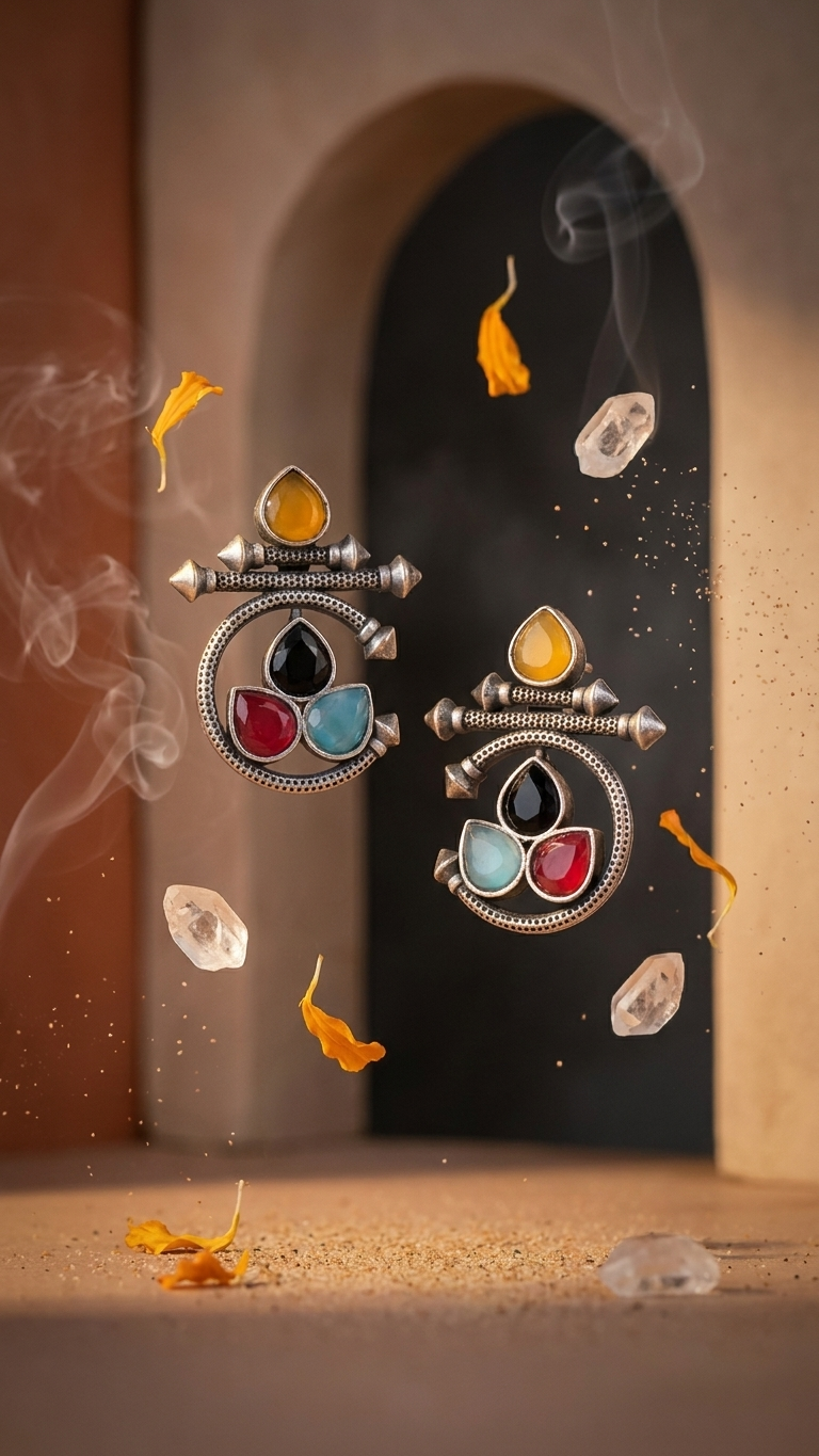 Festive Swirl Dandiya Earrings