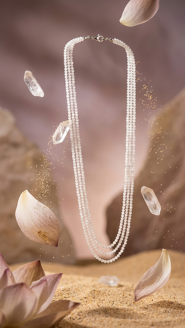 Natural Moonstone Beaded Necklace (With Certificate)
