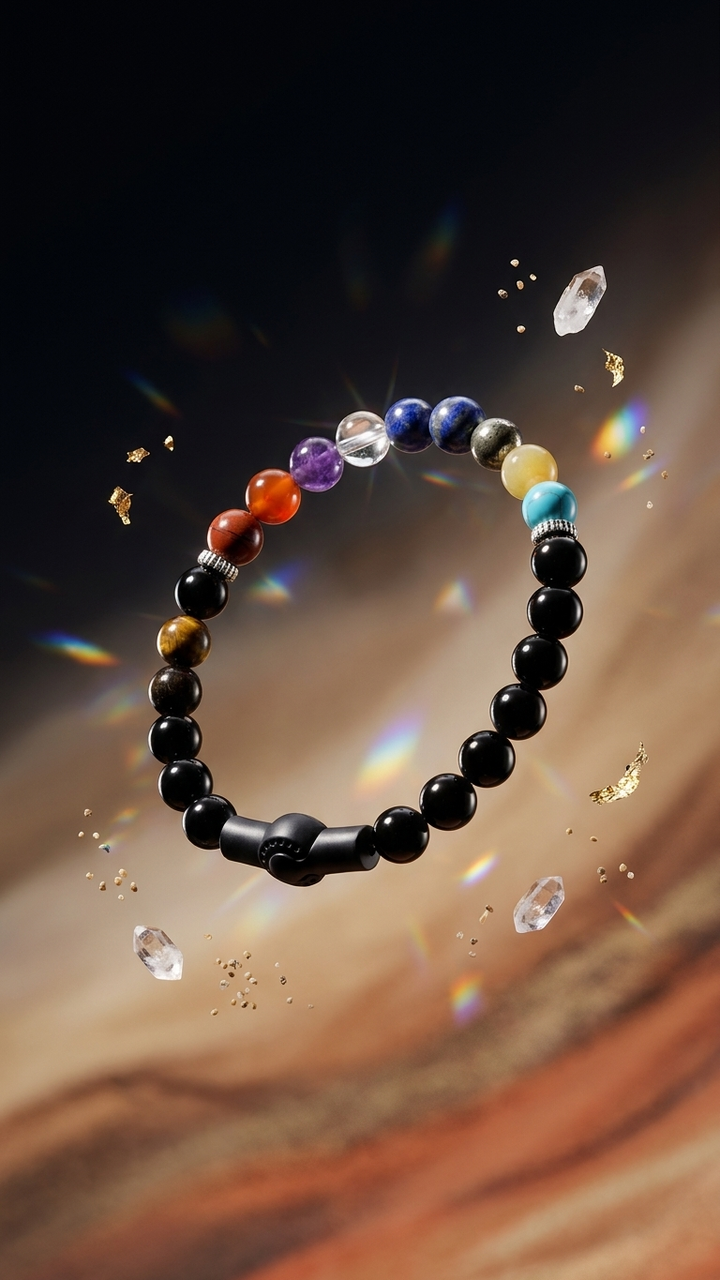 9 Chakra Evil Eye Magnetic Lock Bracelet