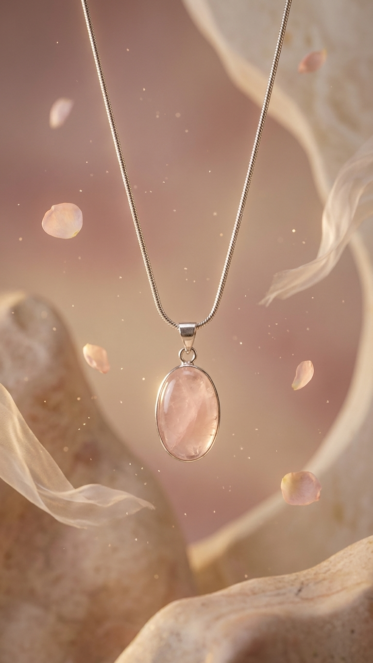 NATURAL ROSE  PENDANT