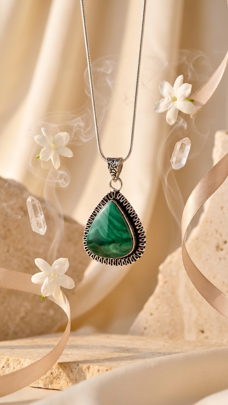 NATURAL MALACHITE  PENDANT