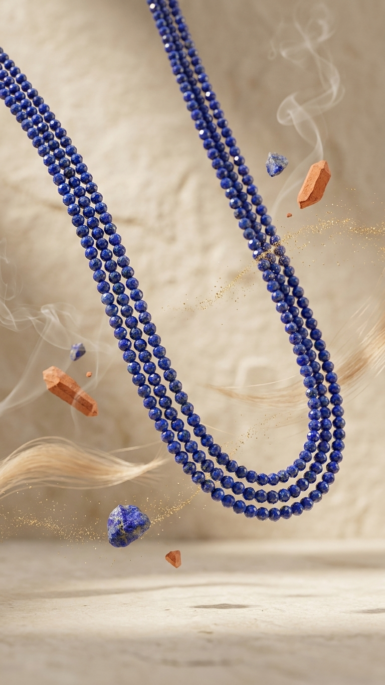 Natural Blue Lapis Lazuli Necklace (With Certificate)