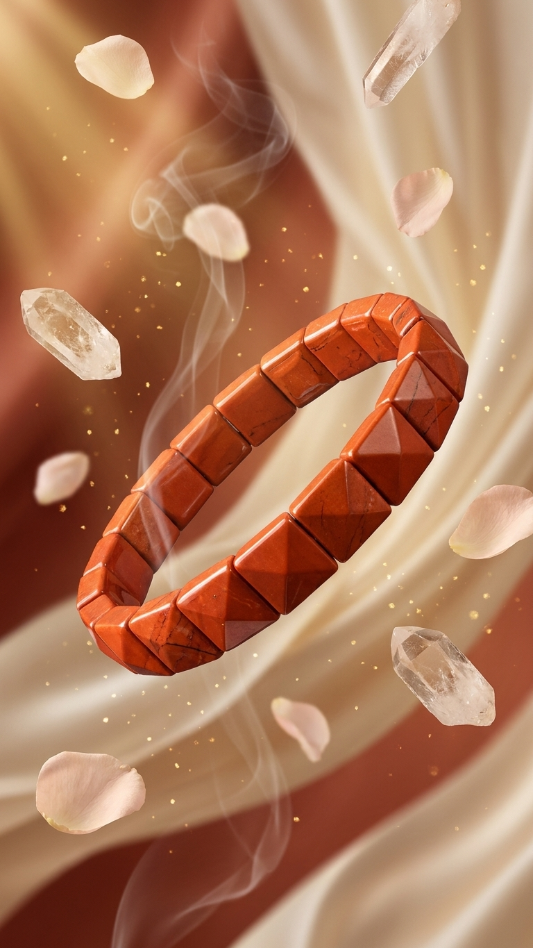 red jasper pyramid bracelet