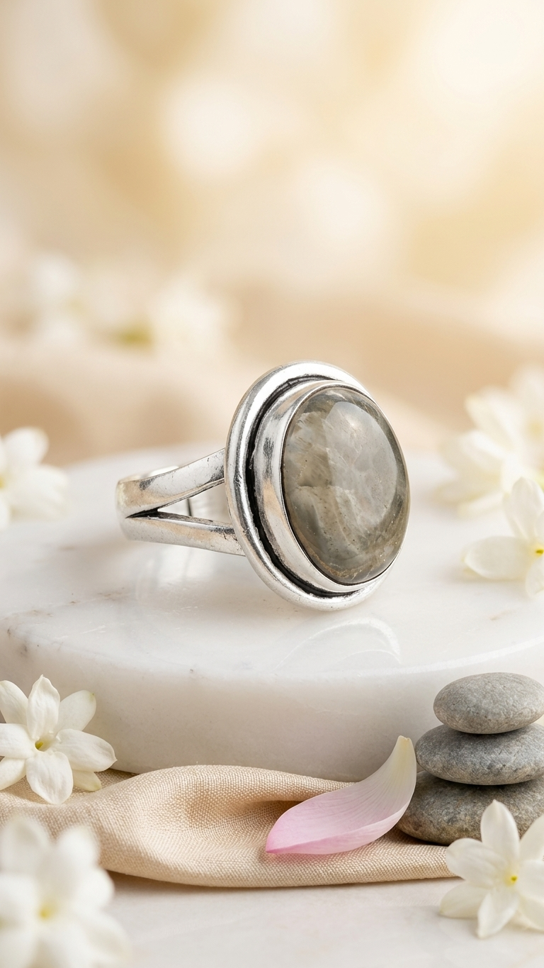 Pyrite Ring Oval Polished