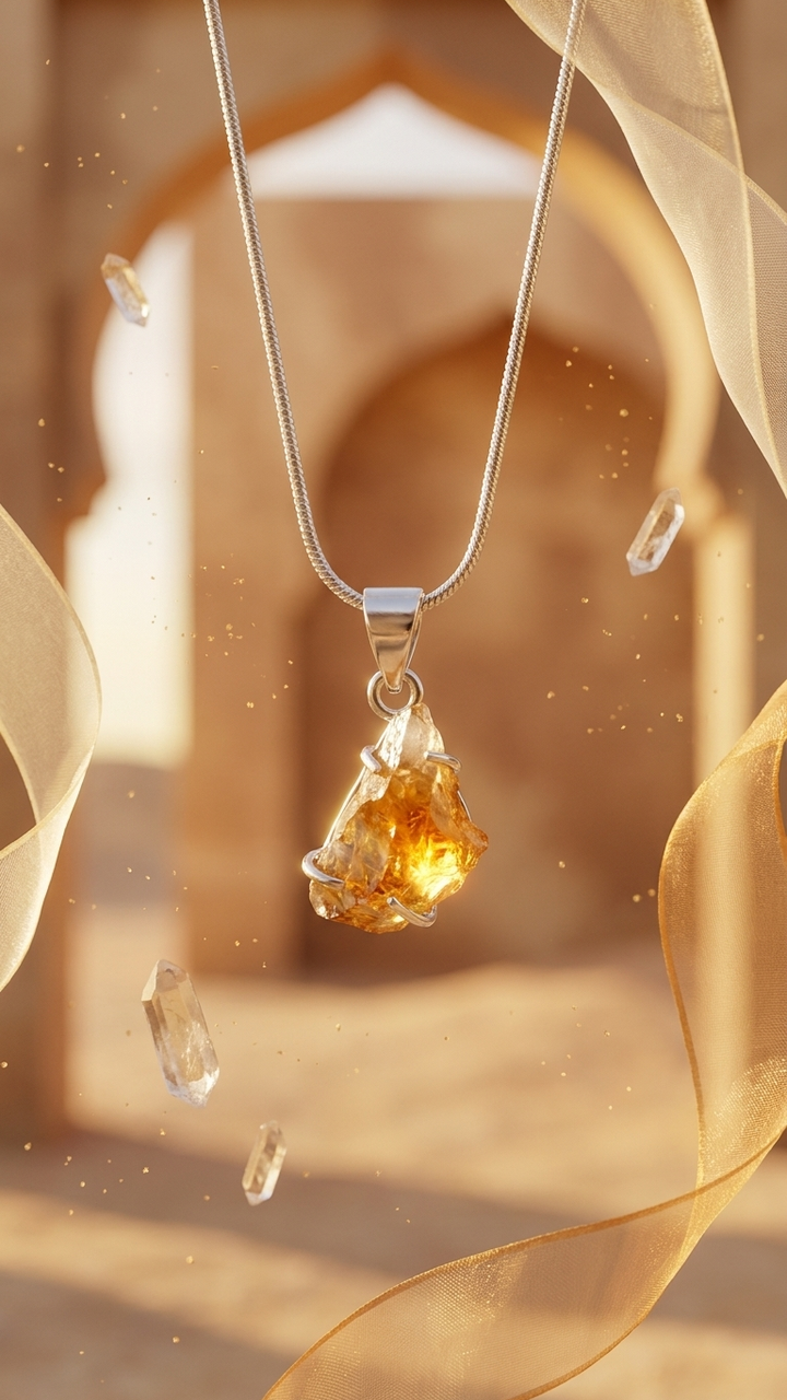 Citrine Natural Raw Pendant