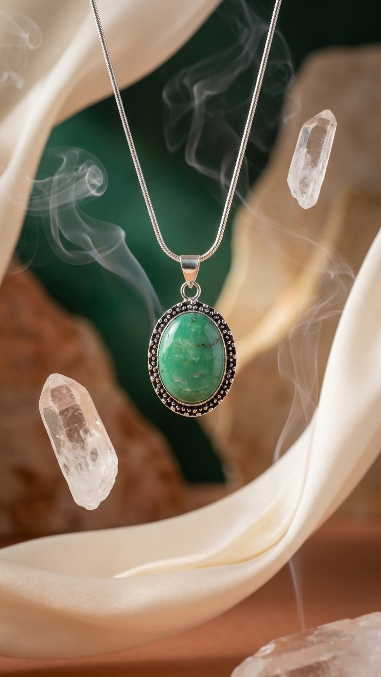 Natural Chrysoprase Pendant