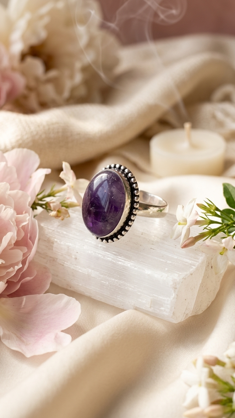 NATURAL AMETHYST RING 100% Natural Gemstone