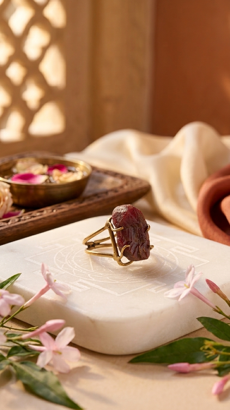 NATURAL RUBY RAW RING 100% Natural Gemstone